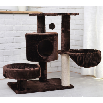 pet bed tree integrated toy platform grabbing post